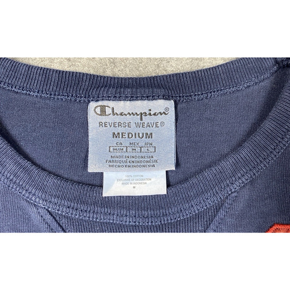 Champion Shirt Womens Medium Navy Red Reverse Weave Short Sleeve - Picture 6 of 9